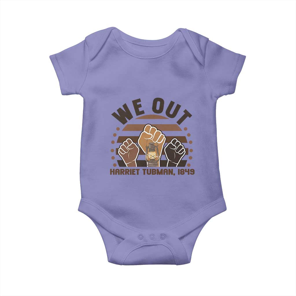 Harriet Tubman We Out 1849 Baby Onesie Vintage Sunset Black American Hero TS12 Violet Print Your Wear