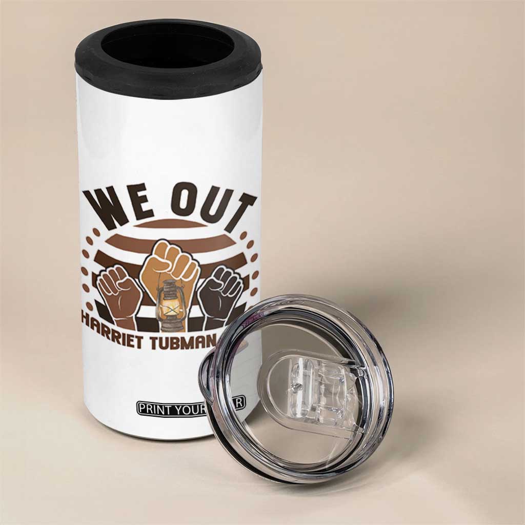 Harriet Tubman We Out 1849 4 in 1 Can Cooler Tumbler Vintage Sunset Black American Hero TS12 Print Your Wear