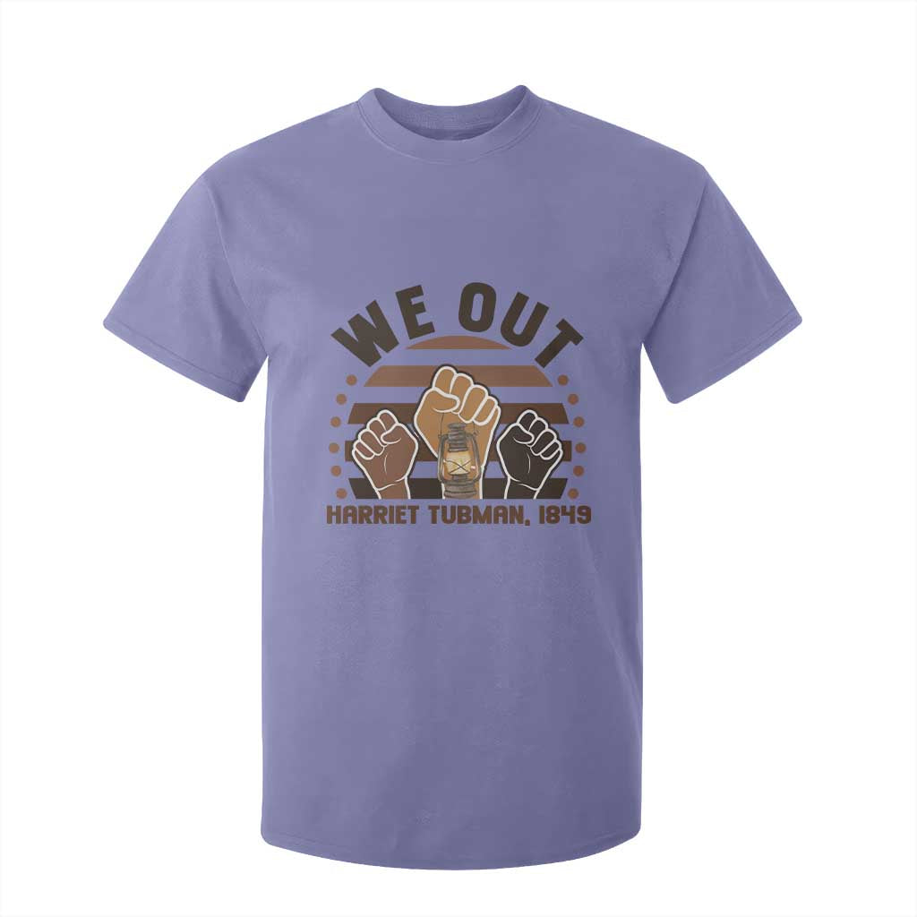 Harriet Tubman We Out 1849 T Shirt For Kid Vintage Sunset Black American Hero TS12 Violet Print Your Wear