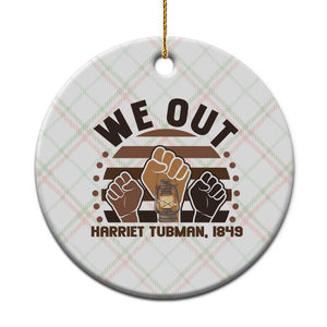 Harriet Tubman We Out 1849 Ceramic Ornament Vintage Sunset Black American Hero TS12 1pc Christmas Plaid Print Your Wear
