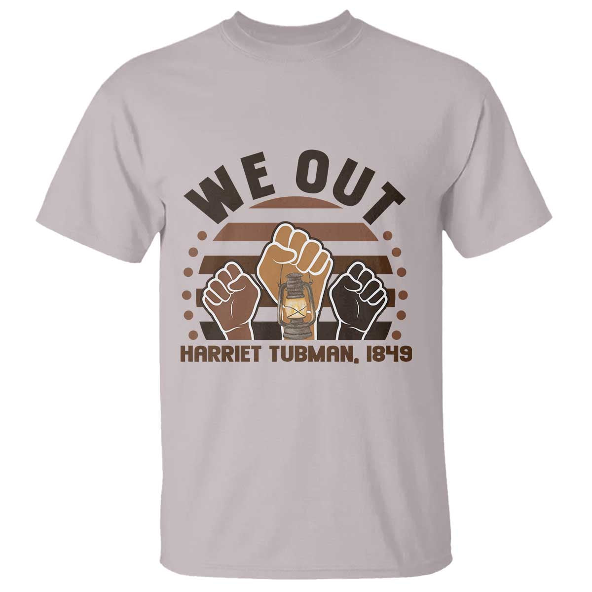 Harriet Tubman We Out 1849 T Shirt Vintage Sunset Black American Hero TS12 Ice Gray Print Your Wear