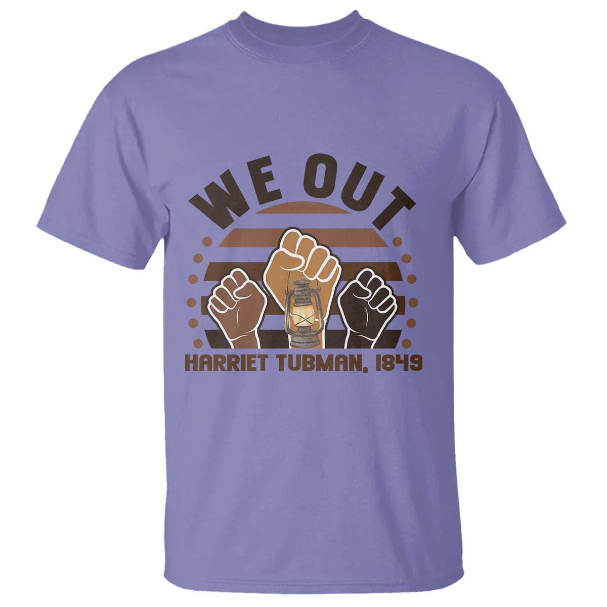 Harriet Tubman We Out 1849 T Shirt Vintage Sunset Black American Hero TS12 Violet Print Your Wear