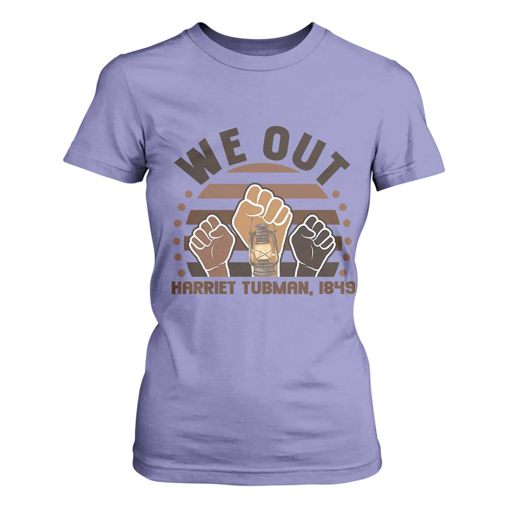 Harriet Tubman We Out 1849 T Shirt For Women Vintage Sunset Black American Hero TS12 Violet Print Your Wear
