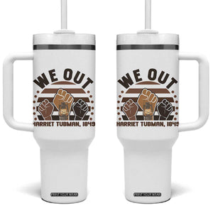 Harriet Tubman We Out 1849 Tumbler With Handle Vintage Sunset Black American Hero TS12 One Size: 40 oz White Print Your Wear