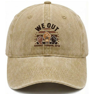 Harriet Tubman We Out 1849 Washed Cotton Baseball Cap Vintage Sunset Black American Hero TS12 Print Your Wear