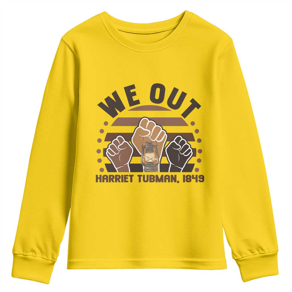 Harriet Tubman We Out 1849 Youth Sweatshirt Vintage Sunset Black American Hero TS12 Daisy Print Your Wear