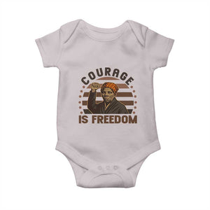 Harriet Tubman Legacy Baby Onesie Courage Is Freedom TS12 Ice Gray Print Your Wear