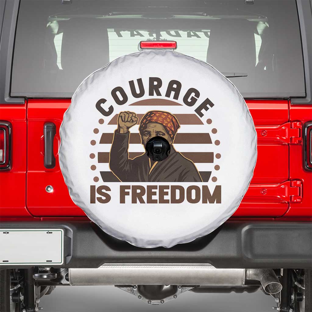 Harriet Tubman Legacy Spare Tire Cover Courage Is Freedom TS12 White Print Your Wear