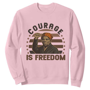 Harriet Tubman Legacy Sweatshirt Courage Is Freedom TS12 Light Pink Print Your Wear