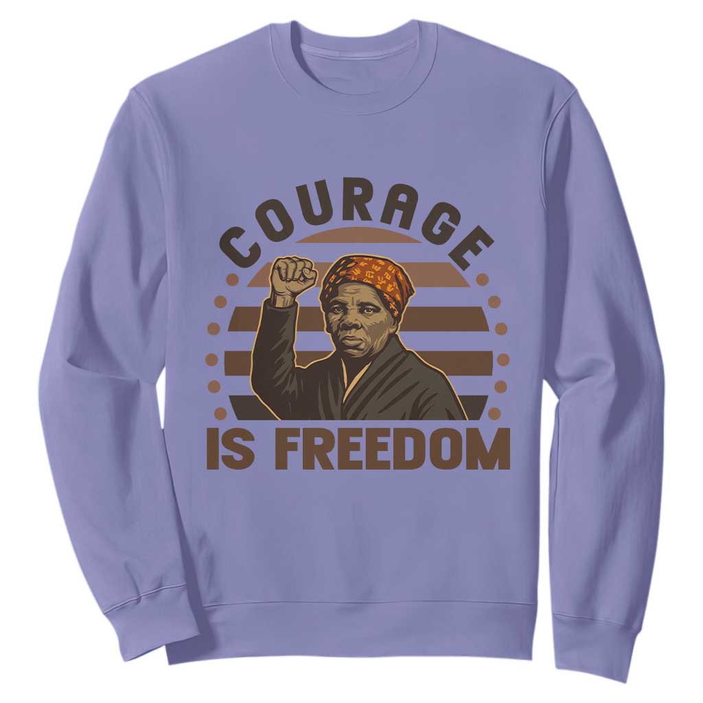 Harriet Tubman Legacy Sweatshirt Courage Is Freedom TS12 Violet Print Your Wear