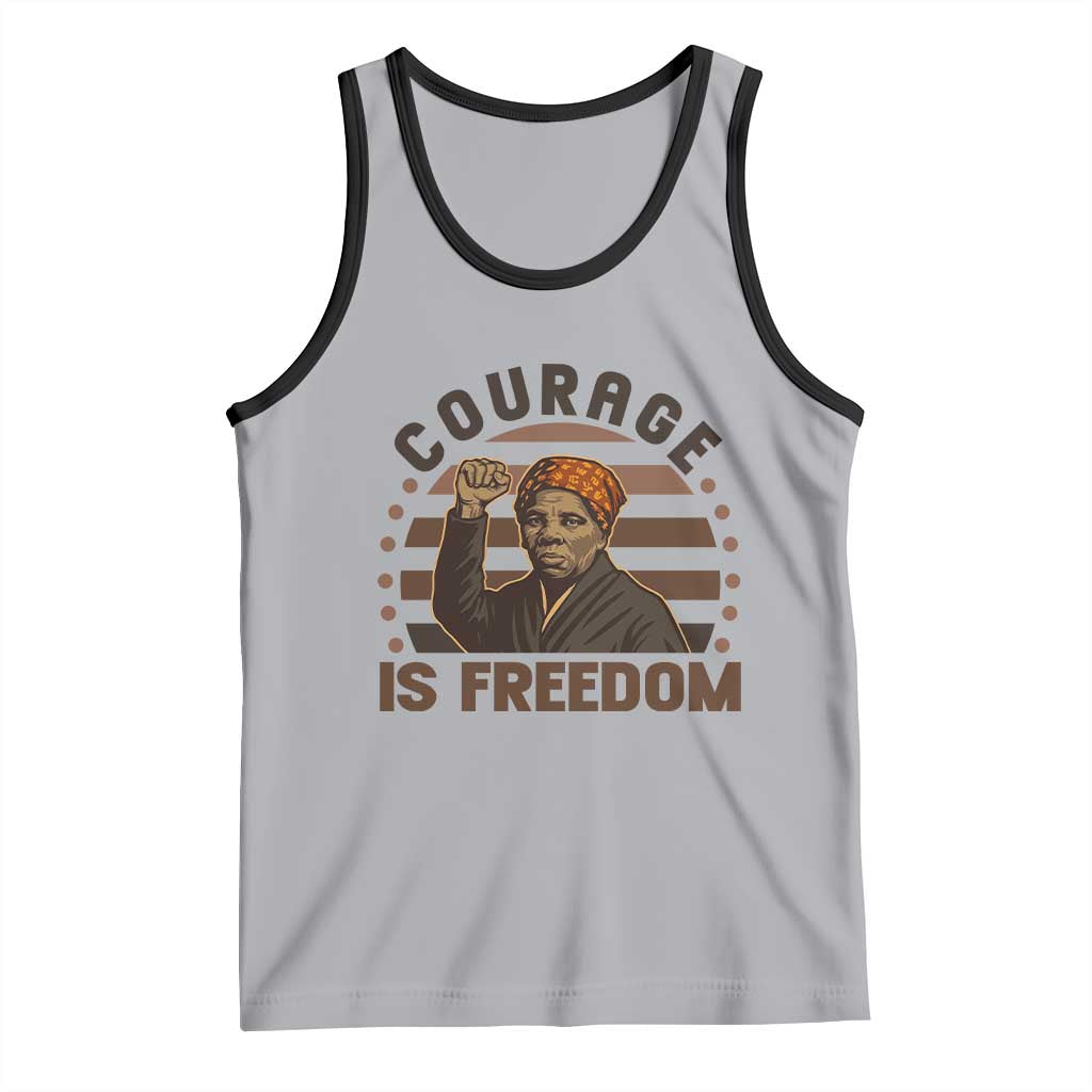 Harriet Tubman Legacy Tank Top Courage Is Freedom TS12 Athletic Heather Black Print Your Wear