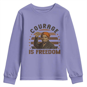 Harriet Tubman Legacy Youth Sweatshirt Courage Is Freedom TS12 Violet Print Your Wear
