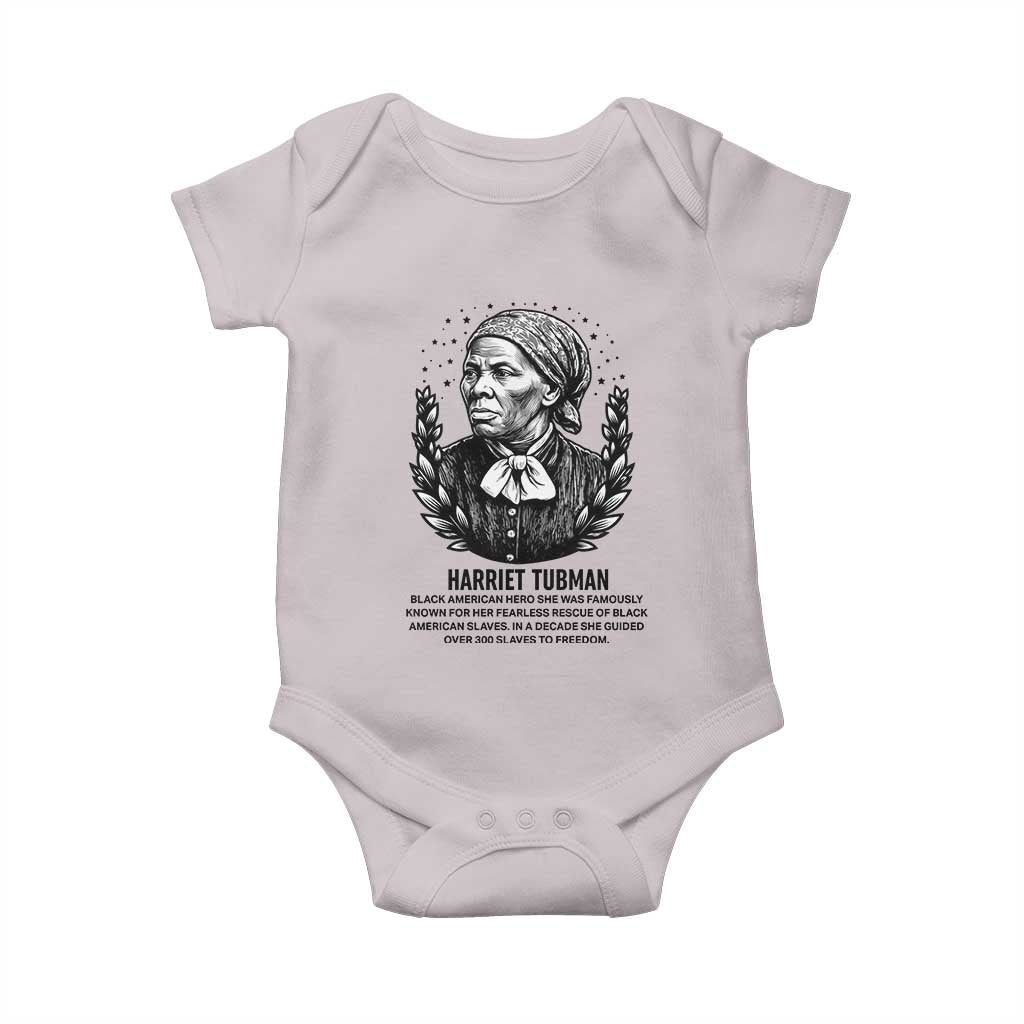 American Hero Harriet Tubman Baby Onesie Black History Leader Gift TS12 Ice Gray Print Your Wear