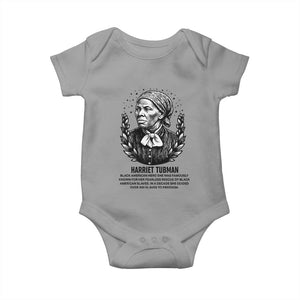 American Hero Harriet Tubman Baby Onesie Black History Leader Gift TS12 Sport Gray Print Your Wear