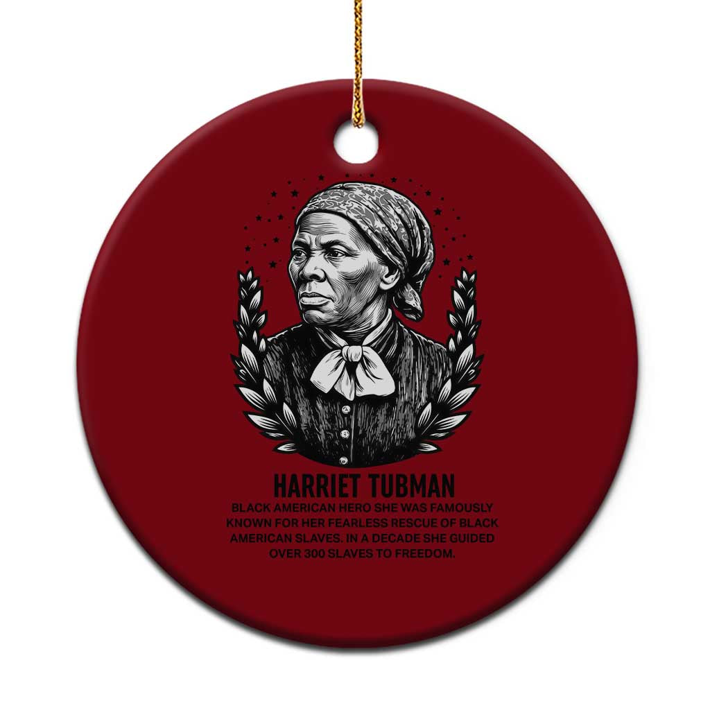 American Hero Harriet Tubman Ceramic Ornament Black History Leader Gift TS12 1pc Red Print Your Wear