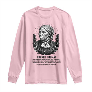 American Hero Harriet Tubman Long Sleeve Shirt Black History Leader Gift TS12 Light Pink Print Your Wear
