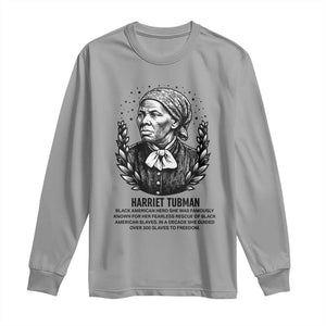 American Hero Harriet Tubman Long Sleeve Shirt Black History Leader Gift TS12 Sport Gray Print Your Wear