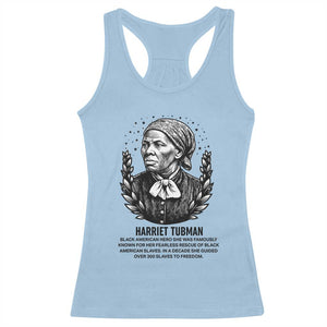 American Hero Harriet Tubman Racerback Tank Top Black History Leader Gift TS12 Light Blue Print Your Wear