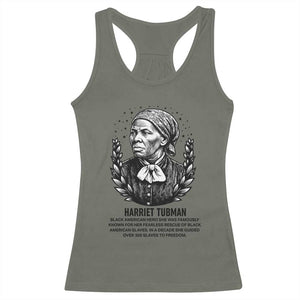 American Hero Harriet Tubman Racerback Tank Top Black History Leader Gift TS12 Military Green Print Your Wear