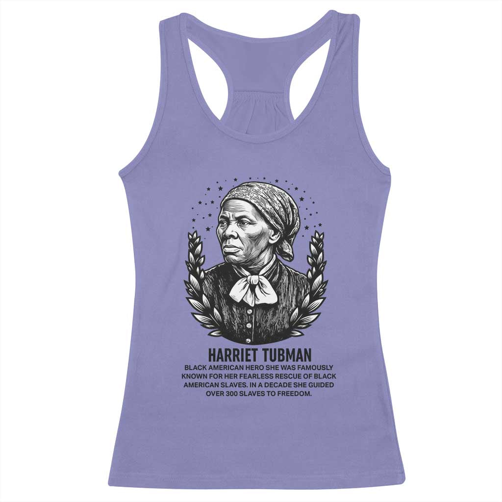 American Hero Harriet Tubman Racerback Tank Top Black History Leader Gift TS12 Violet Print Your Wear