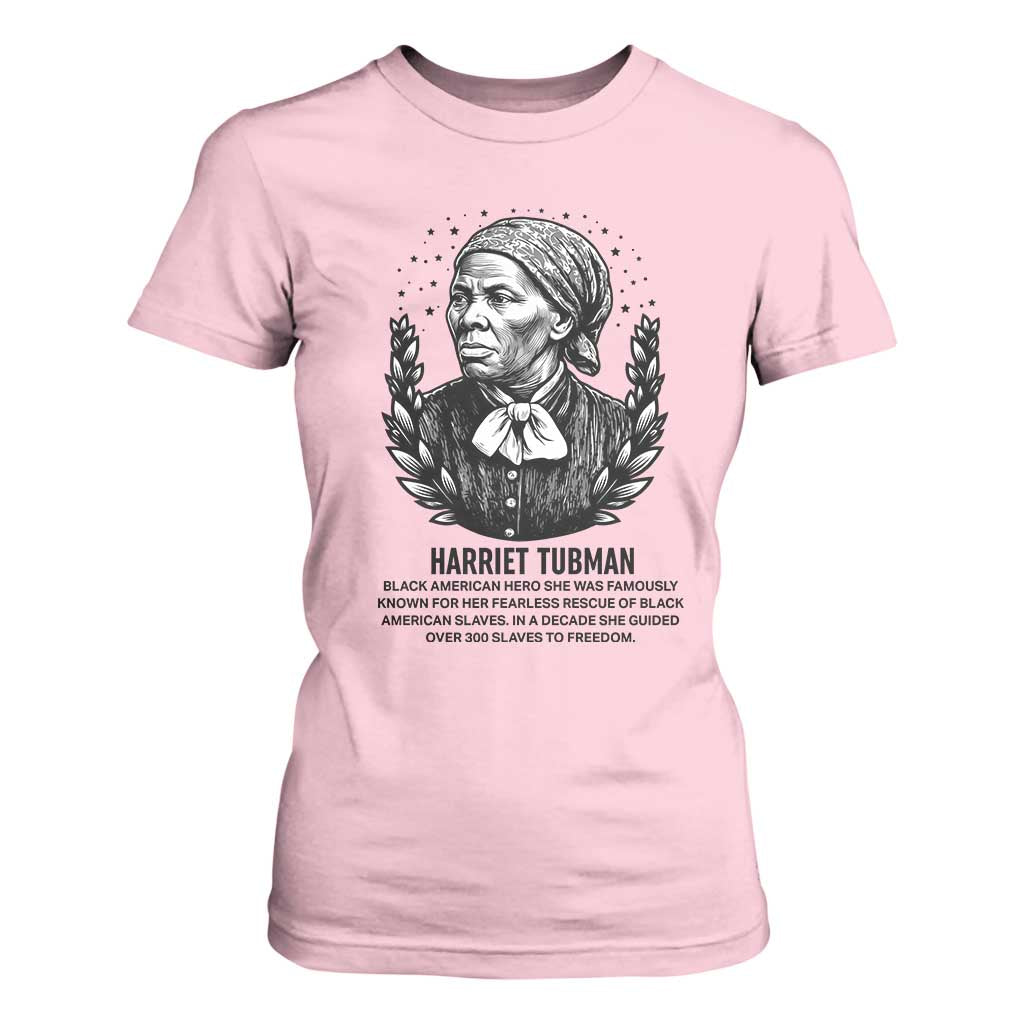 American Hero Harriet Tubman T Shirt For Women Black History Leader Gift TS12 Light Pink Print Your Wear