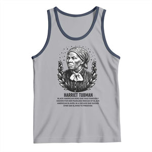 American Hero Harriet Tubman Tank Top Black History Leader Gift TS12 Athletic Heather Navy Print Your Wear