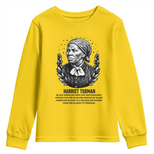 American Hero Harriet Tubman Youth Sweatshirt Black History Leader Gift TS12 Daisy Print Your Wear