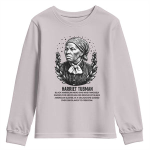 American Hero Harriet Tubman Youth Sweatshirt Black History Leader Gift TS12 Ice Gray Print Your Wear