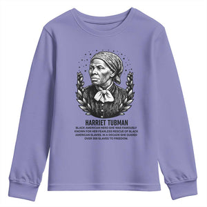 American Hero Harriet Tubman Youth Sweatshirt Black History Leader Gift TS12 Violet Print Your Wear