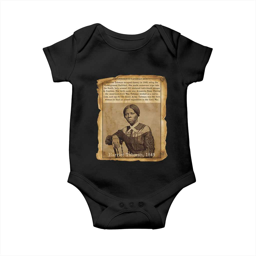 Harriet Tubman Tribute Baby Onesie Civil Rights Leader Black History Gift TS12 Black Print Your Wear
