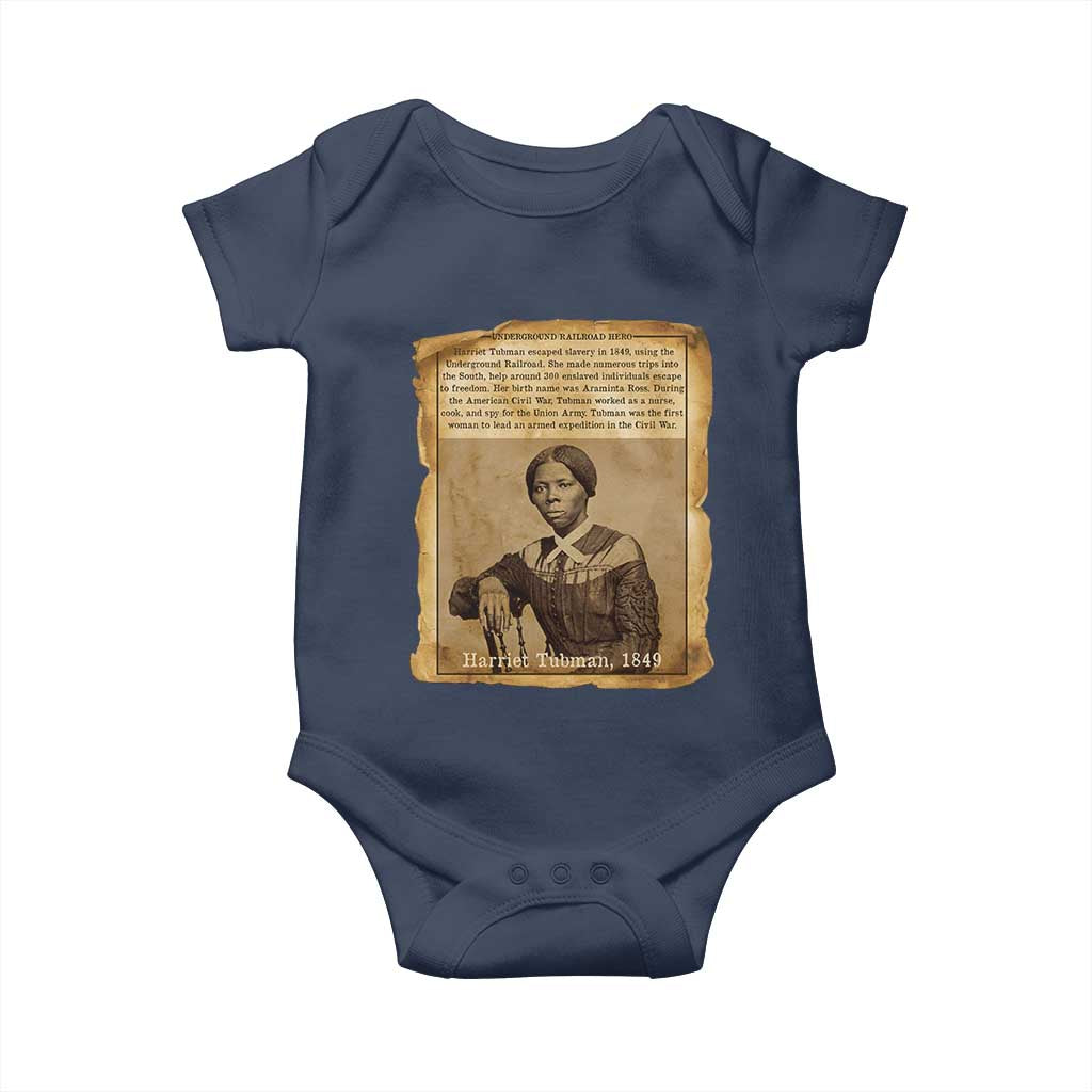 Harriet Tubman Tribute Baby Onesie Civil Rights Leader Black History Gift TS12 Navy Print Your Wear