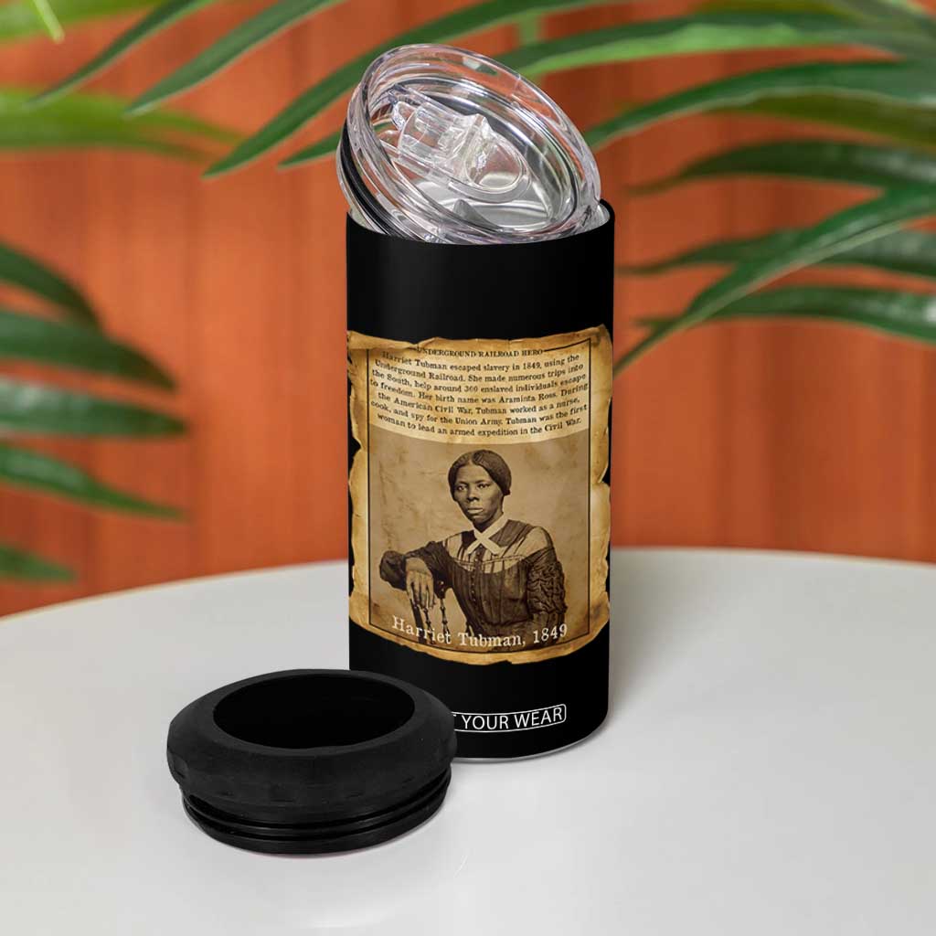 Harriet Tubman Tribute 4 in 1 Can Cooler Tumbler Civil Rights Leader Black History Gift TS12 Print Your Wear