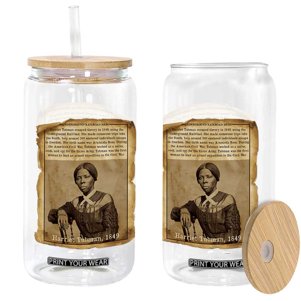 Harriet Tubman Tribute Glass Can Civil Rights Leader Black History Gift TS12 Print Your Wear