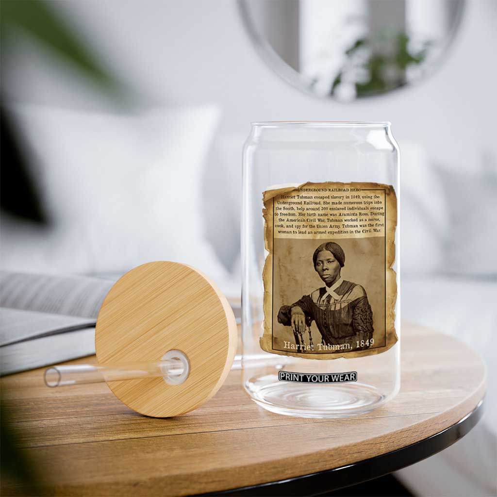 Harriet Tubman Tribute Glass Can Civil Rights Leader Black History Gift TS12 Print Your Wear