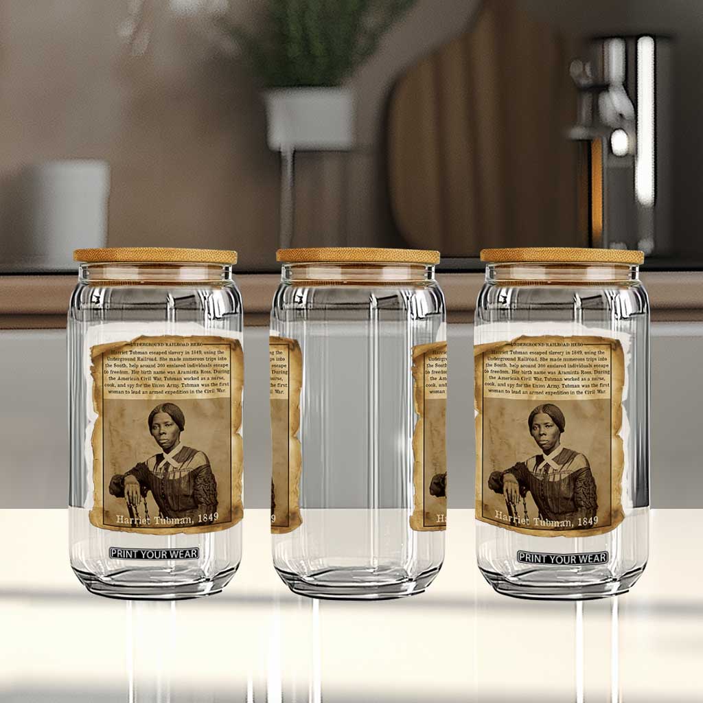 Harriet Tubman Tribute Glass Can Civil Rights Leader Black History Gift TS12 Print Your Wear