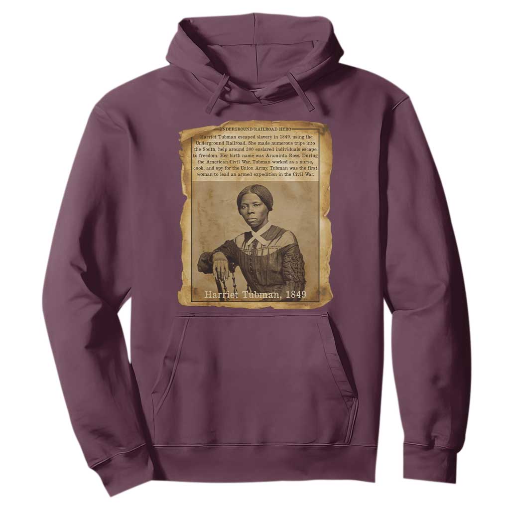 Harriet Tubman Tribute Hoodie Civil Rights Leader Black History Gift TS12 Maroon Print Your Wear