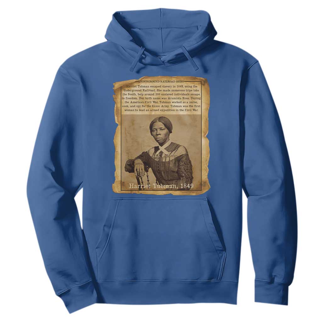 Harriet Tubman Tribute Hoodie Civil Rights Leader Black History Gift TS12 Royal Blue Print Your Wear