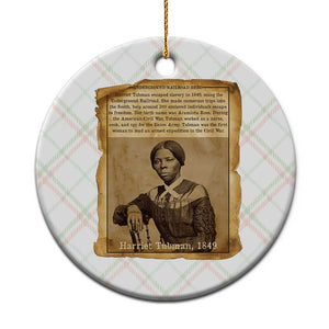 Harriet Tubman Tribute Ceramic Ornament Civil Rights Leader Black History Gift TS12 1pc Christmas Plaid Print Your Wear