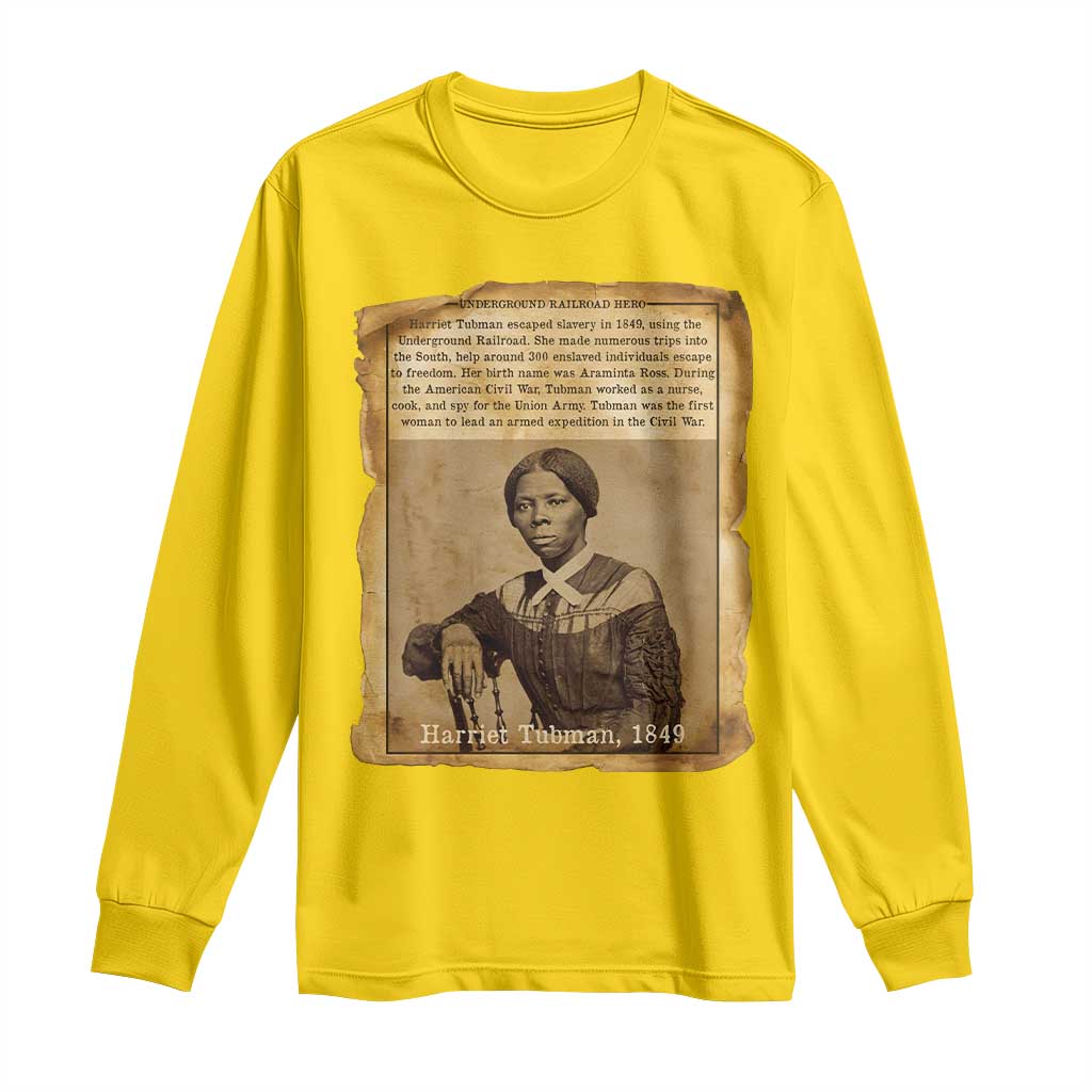 Harriet Tubman Tribute Long Sleeve Shirt Civil Rights Leader Black History Gift TS12 Daisy Print Your Wear