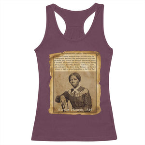Harriet Tubman Tribute Racerback Tank Top Civil Rights Leader Black History Gift TS12 Maroon Print Your Wear