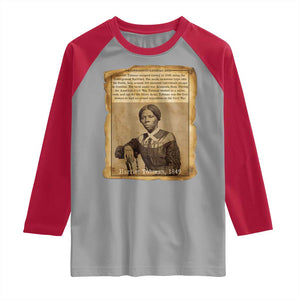 Harriet Tubman Tribute Raglan Shirt Civil Rights Leader Black History Gift TS12 Sport Gray Red Print Your Wear