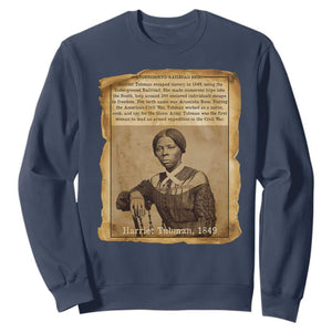 Harriet Tubman Tribute Sweatshirt Civil Rights Leader Black History Gift TS12 Navy Print Your Wear