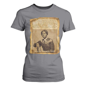 Harriet Tubman Tribute T Shirt For Women Civil Rights Leader Black History Gift TS12 Charcoal Print Your Wear
