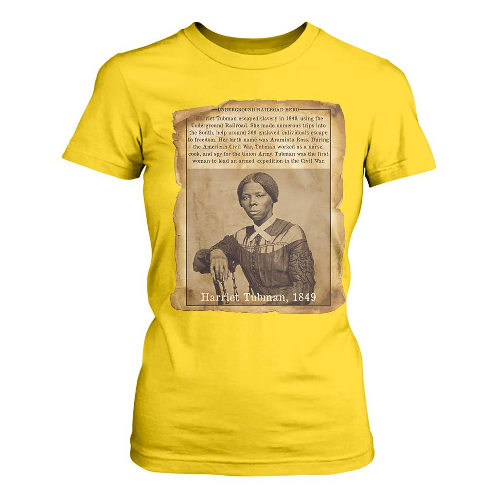 Harriet Tubman Tribute T Shirt For Women Civil Rights Leader Black History Gift TS12 Daisy Print Your Wear