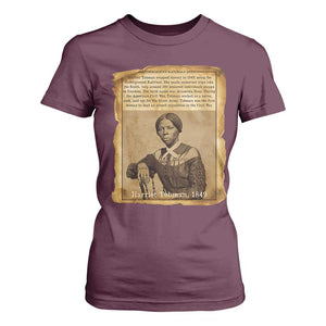 Harriet Tubman Tribute T Shirt For Women Civil Rights Leader Black History Gift TS12 Maroon Print Your Wear