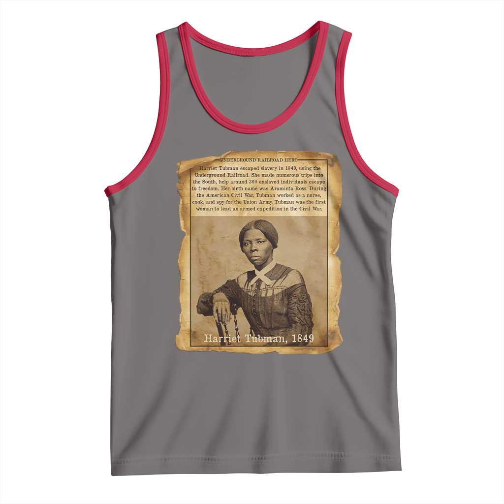 Harriet Tubman Tribute Tank Top Civil Rights Leader Black History Gift TS12 Deep Heather Red Print Your Wear