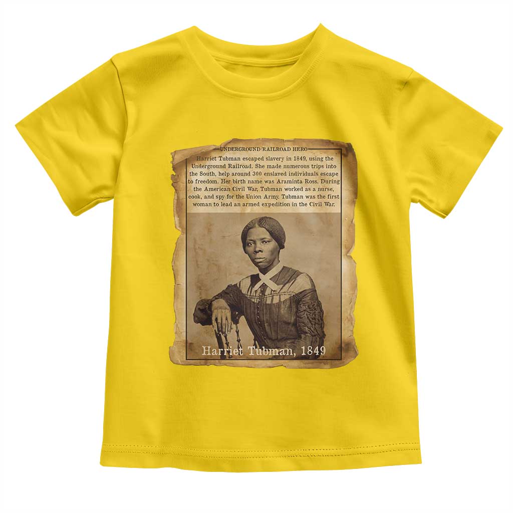 Harriet Tubman Tribute Toddler T Shirt Civil Rights Leader Black History Gift TS12 Daisy Print Your Wear