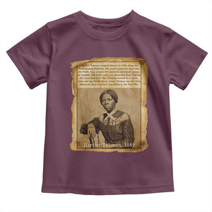Harriet Tubman Tribute Toddler T Shirt Civil Rights Leader Black History Gift TS12 Maroon Print Your Wear