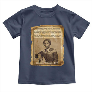 Harriet Tubman Tribute Toddler T Shirt Civil Rights Leader Black History Gift TS12 Navy Print Your Wear