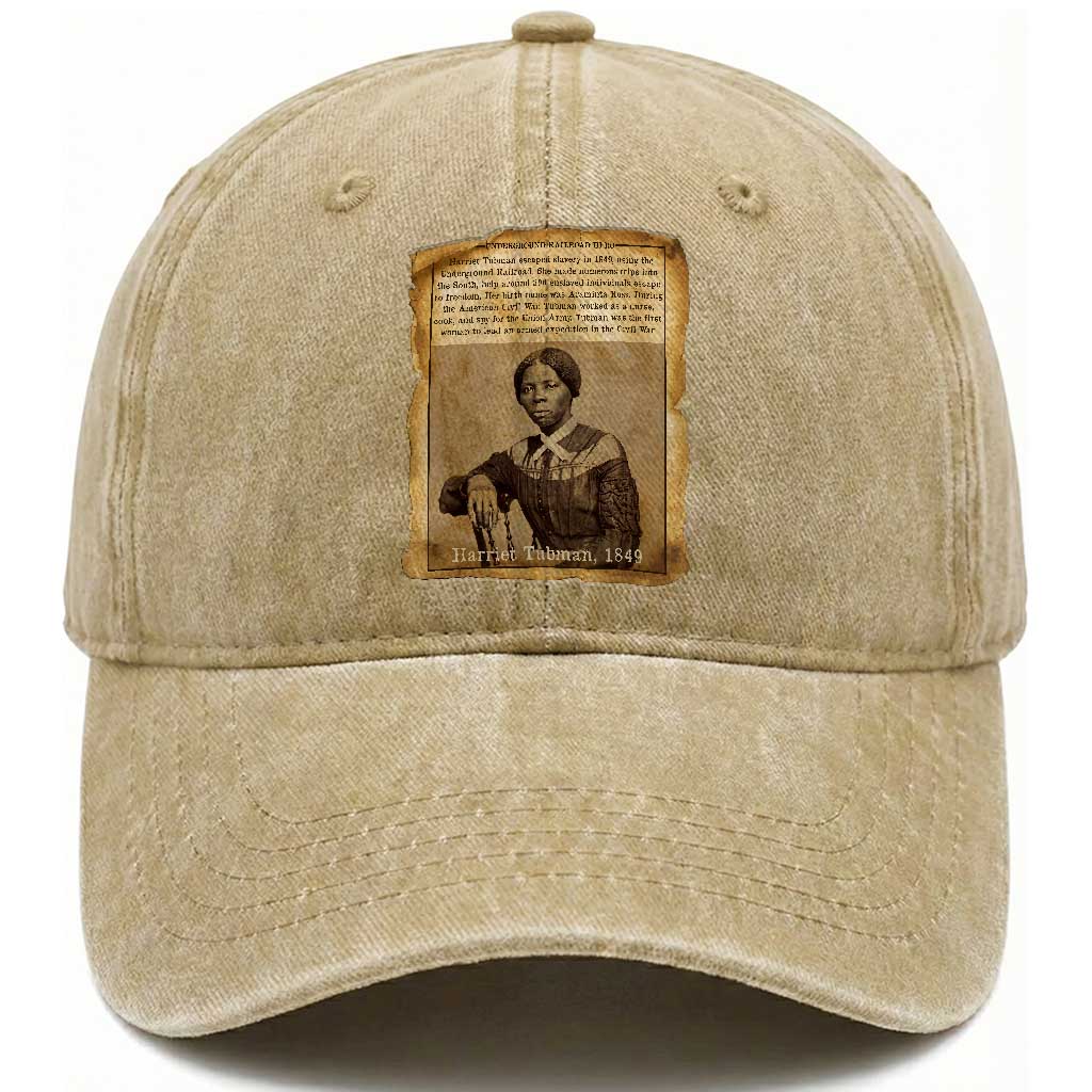 Harriet Tubman Tribute Washed Cotton Baseball Cap Civil Rights Leader Black History Gift TS12 Print Your Wear